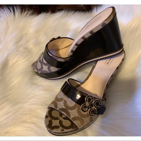 Coach Shoes - Coach Geri Wedge Sandals.